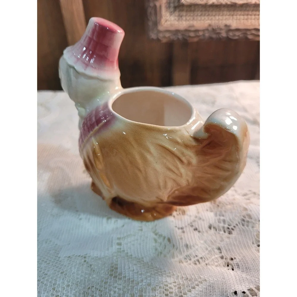 Vintage '50's Royal Copley, Spaulding Chicken Creamers. Pink Bonnet